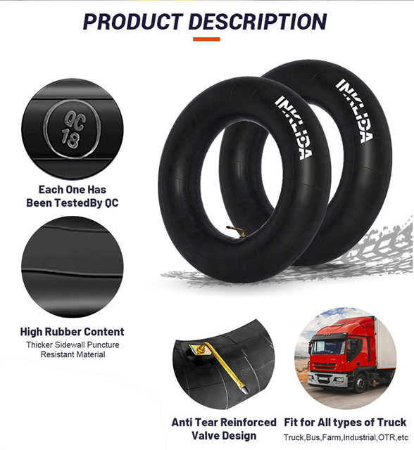 ISO Standard Safely Butyl Rubber Truck Inner Tubes